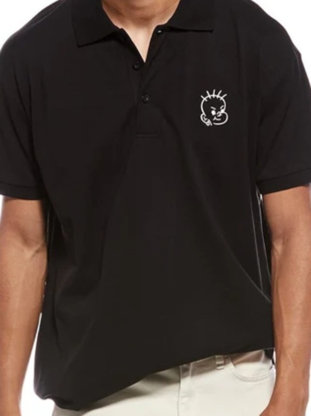 Boy London Doodle Boy Classic Men's Black Polo Shirt Size L